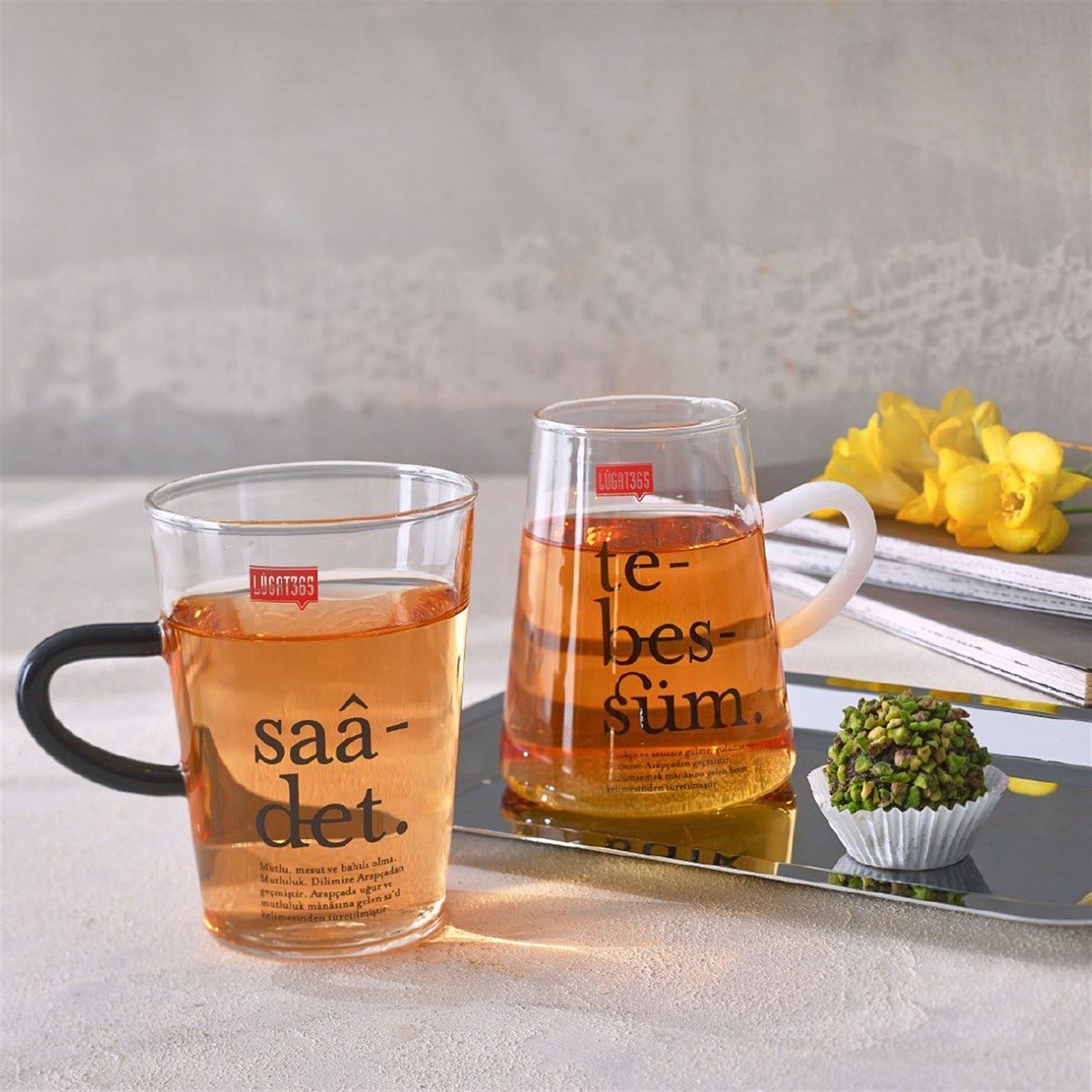 Saâdet-Tebessüm İnce Cam Kupa Seti 2li