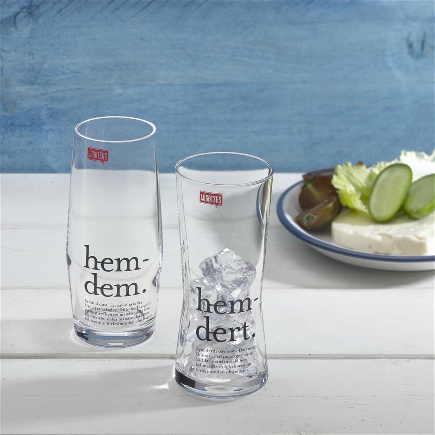 Hemdem & Hemdert Cam Rakı Seti 2li