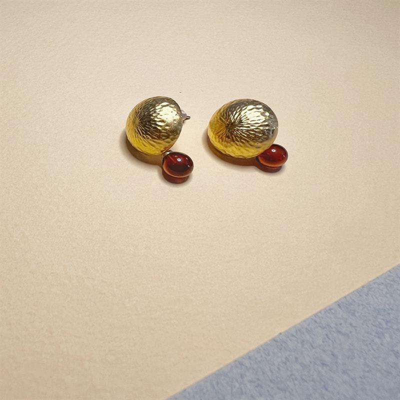 Cen Cam | Zion Küpe - Kahverengi