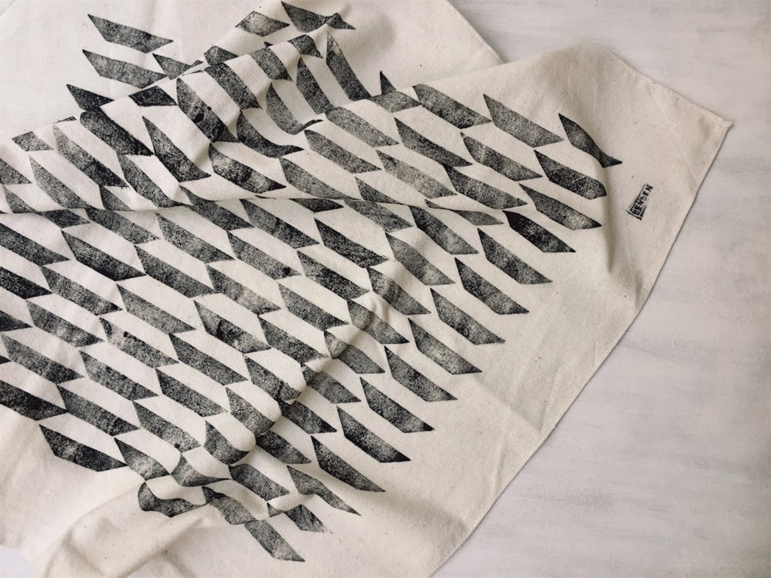 Denden | Kontrast Desen Baskılı Mutfak Havlusu