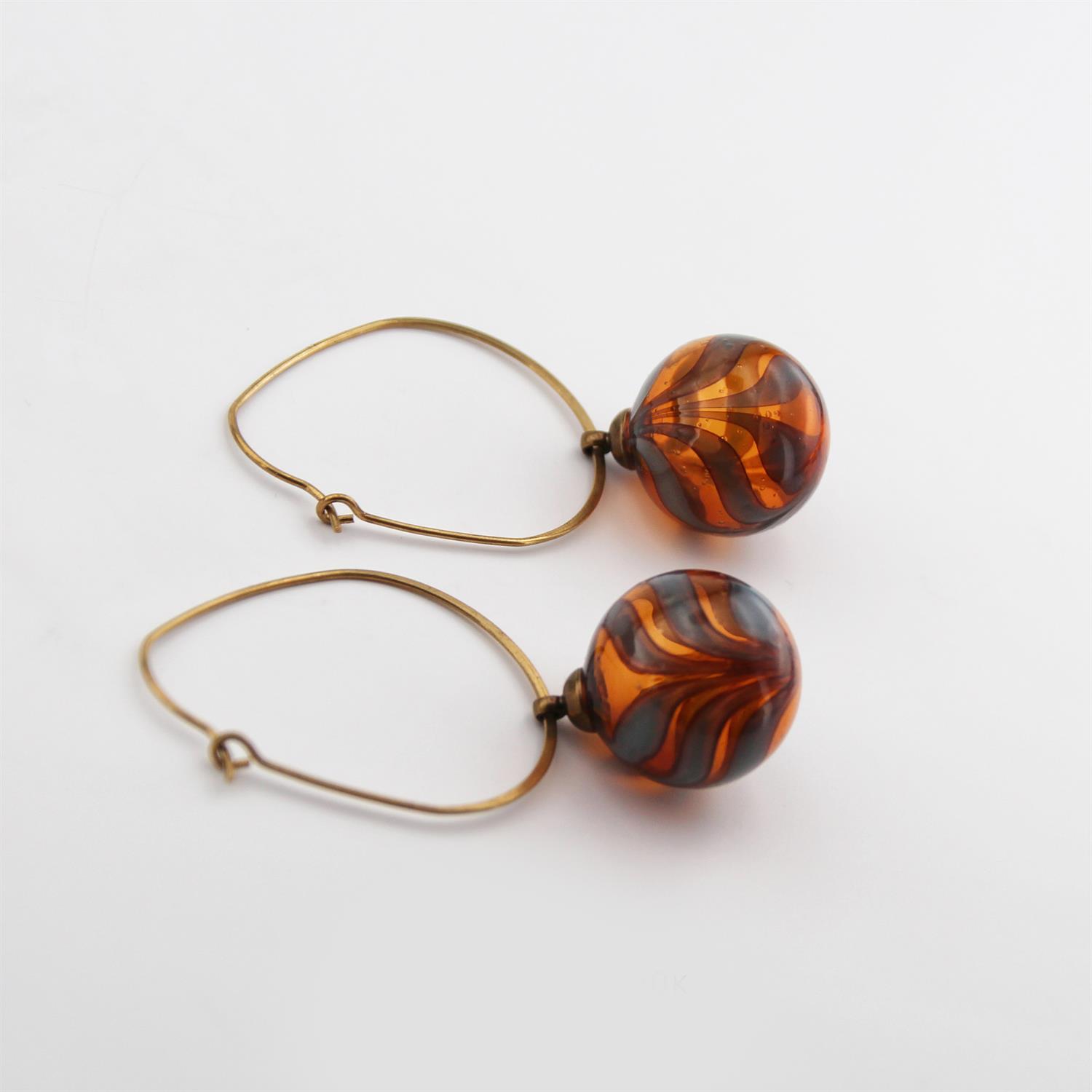 Hande Erbük | Dalga Cam Üfleme Balon Küpe