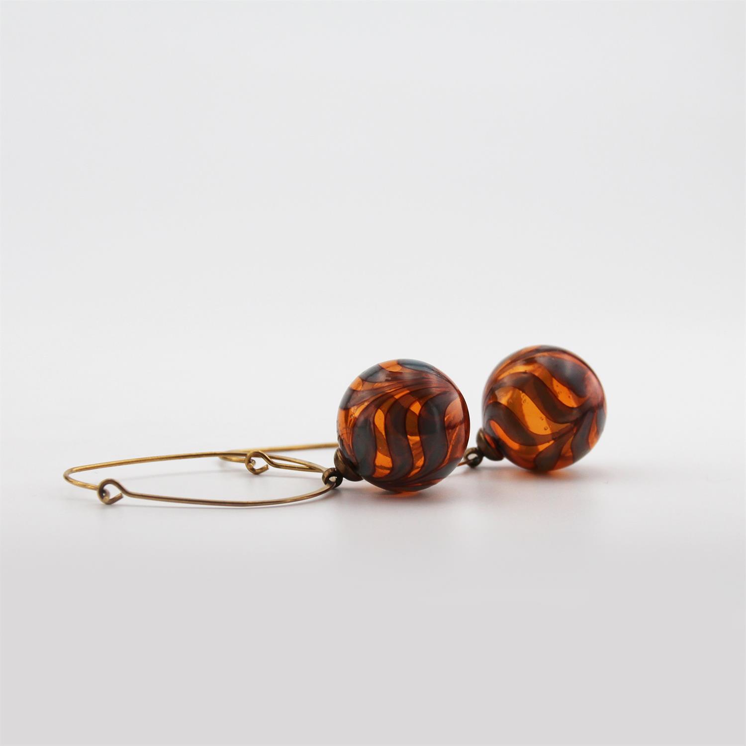 Hande Erbük | Dalga Cam Üfleme Balon Küpe