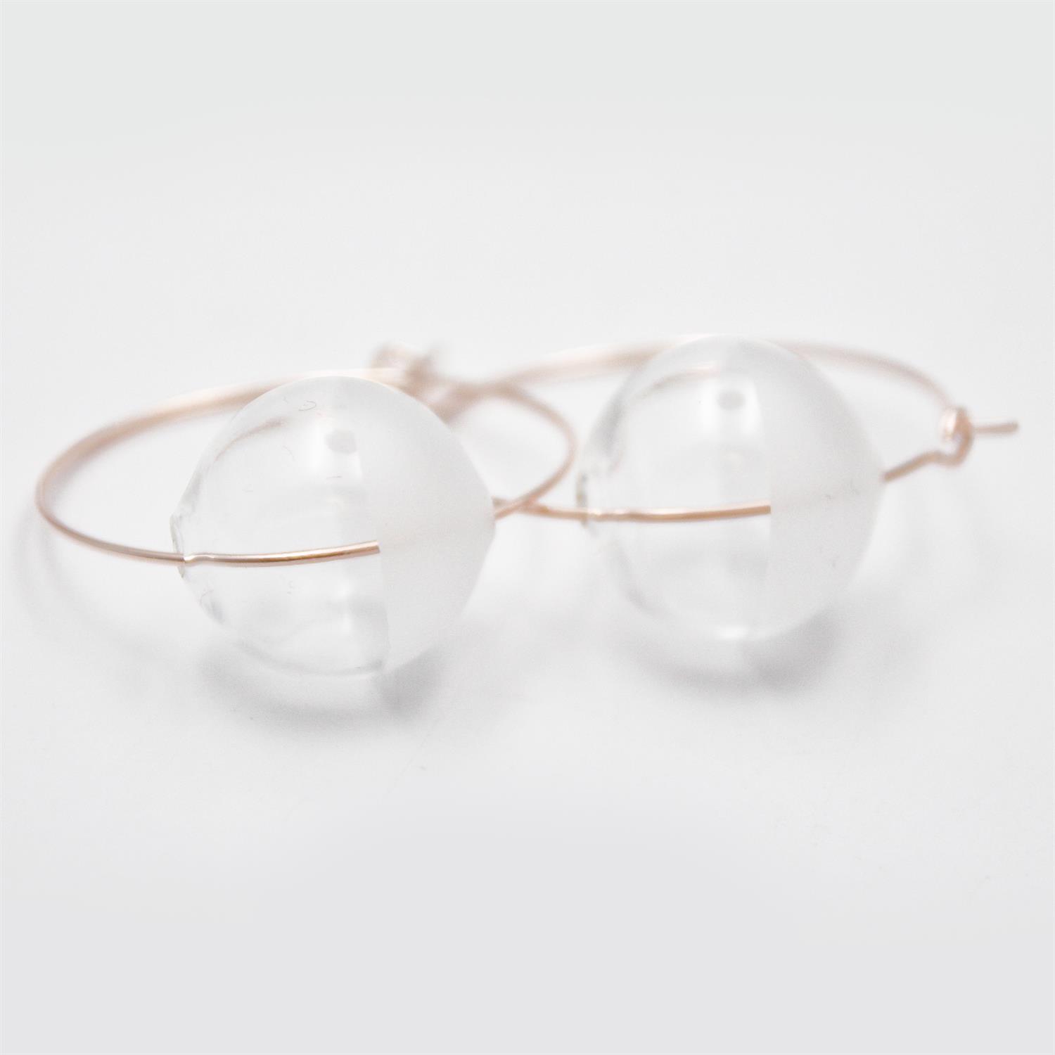 Hande Erbük | Duo Cam Üfleme Balon Küpe Şeffaf