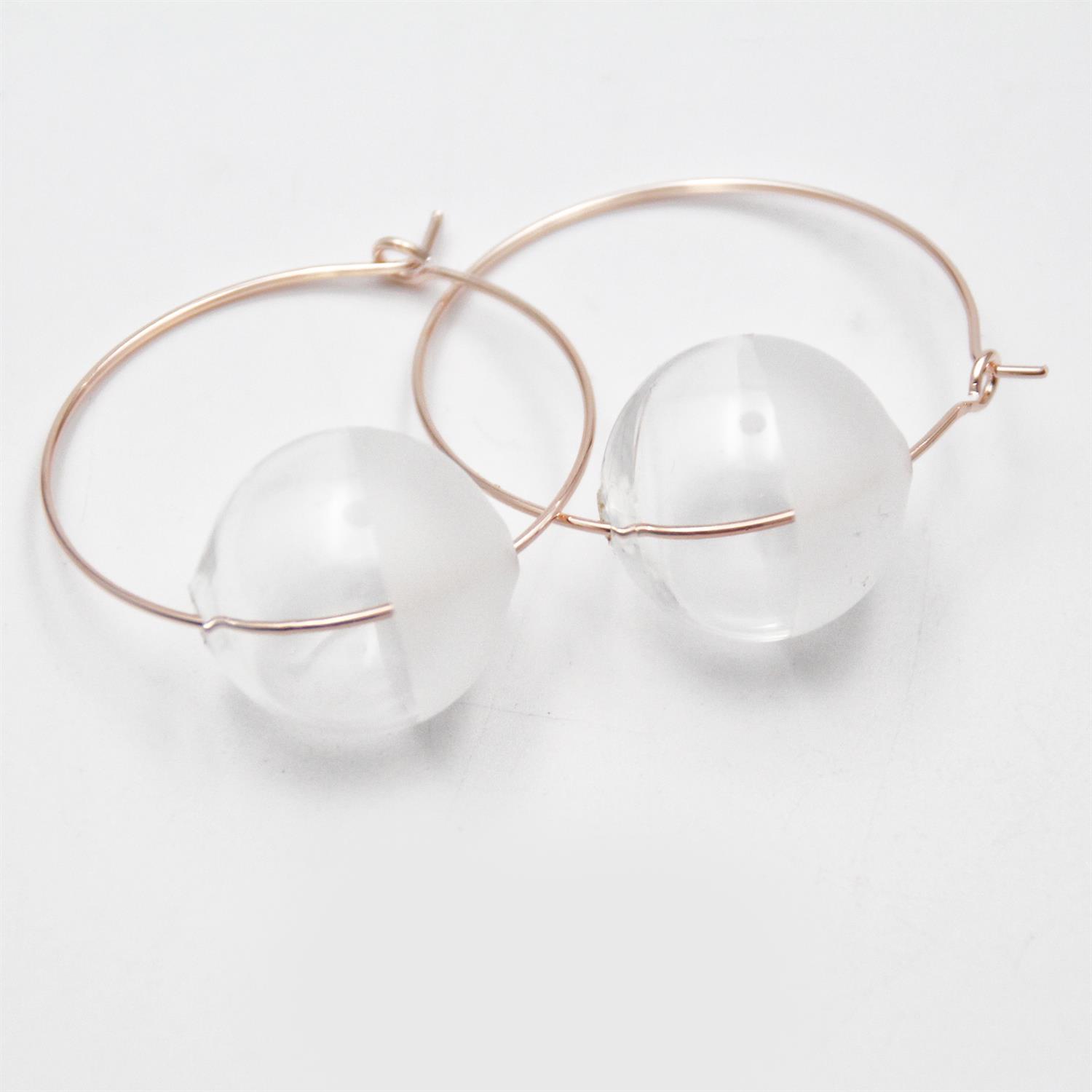 Hande Erbük | Duo Cam Üfleme Balon Küpe Şeffaf