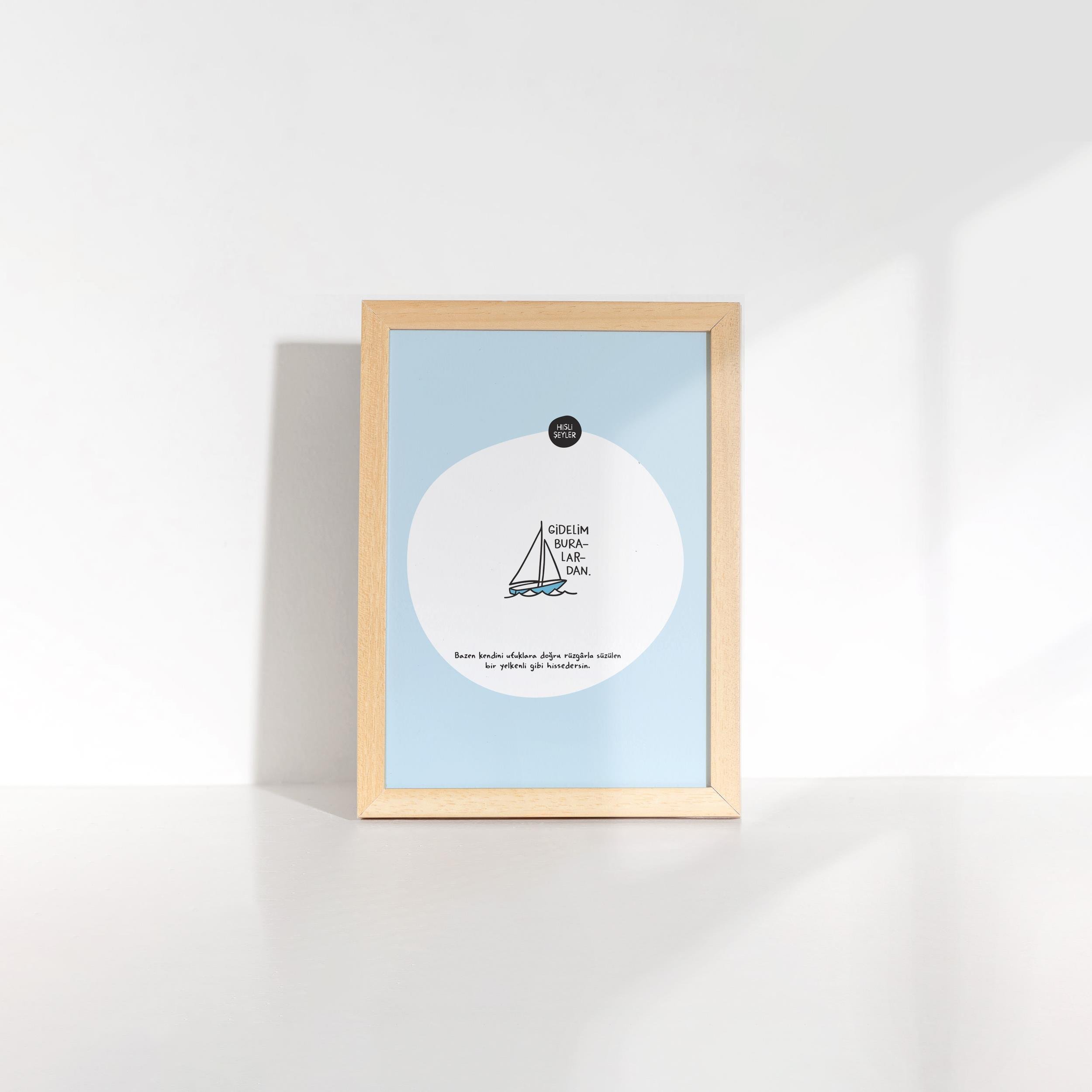 Hisli ŞeylerGidelim Buralardan Çerçeveli Mini Poster