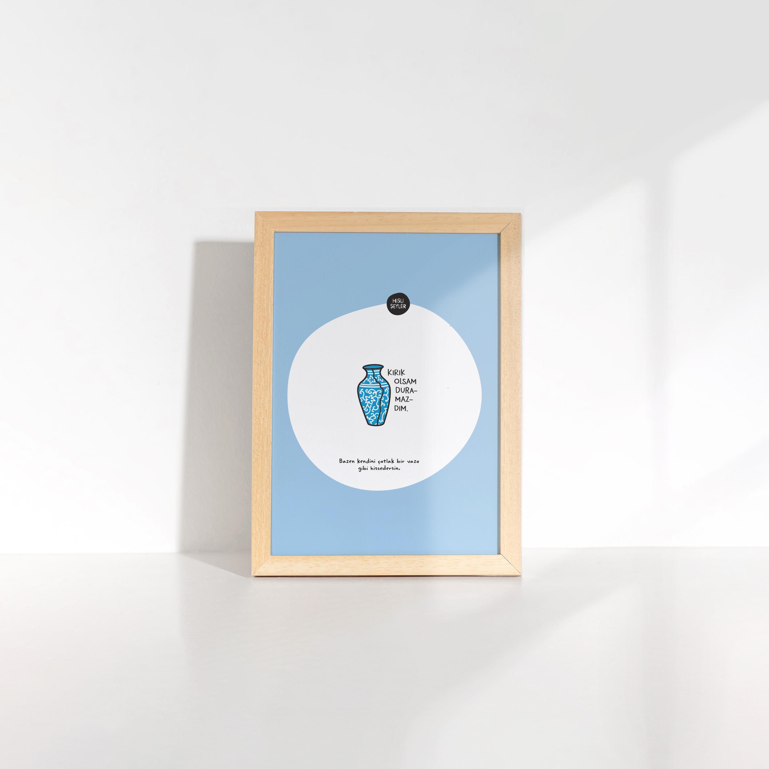 Hisli ŞeylerKırık Olsam Çerçeveli Mini Poster