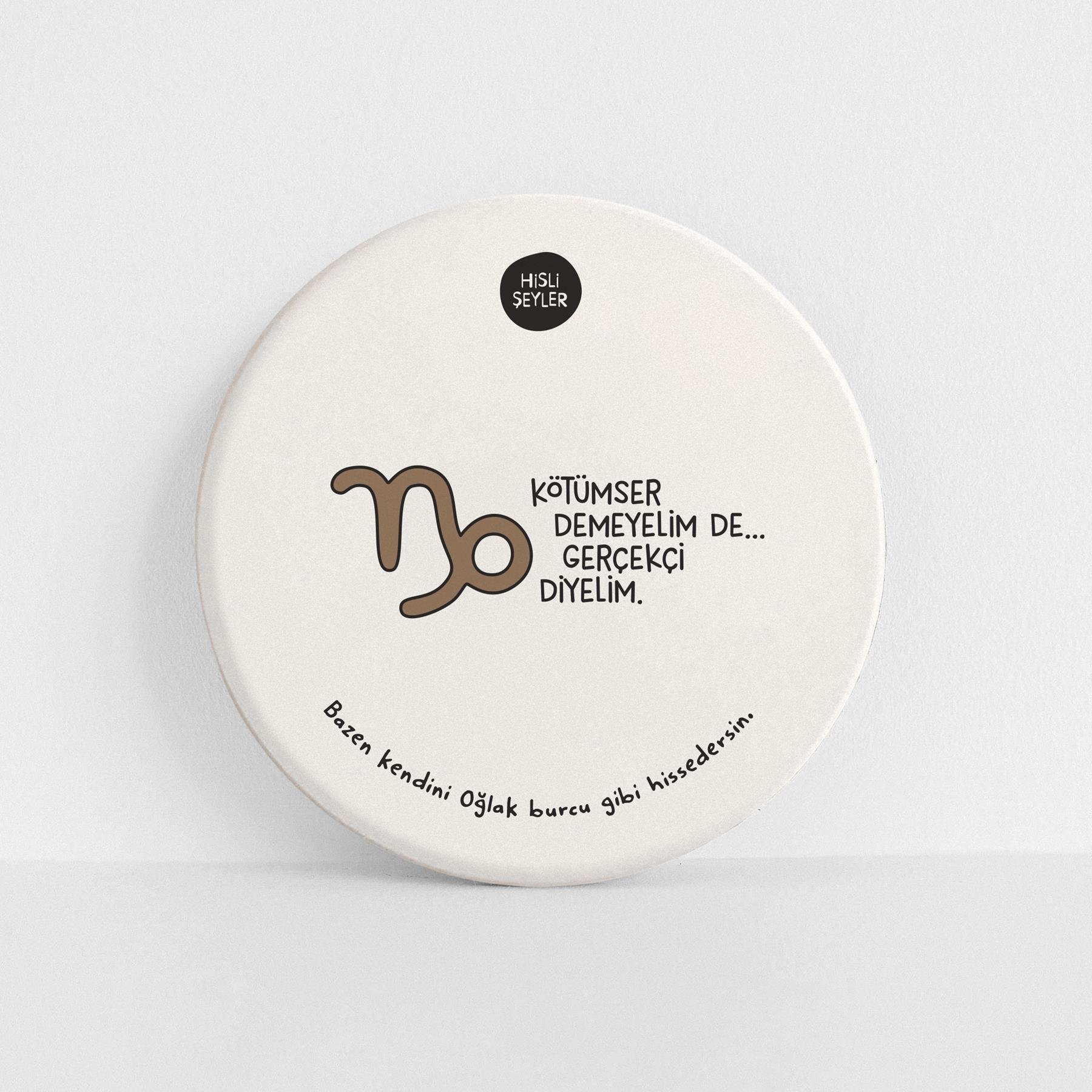 Hisli ŞeylerHisli Şeyler Oğlak Burcu Taş Bardak Altlığı