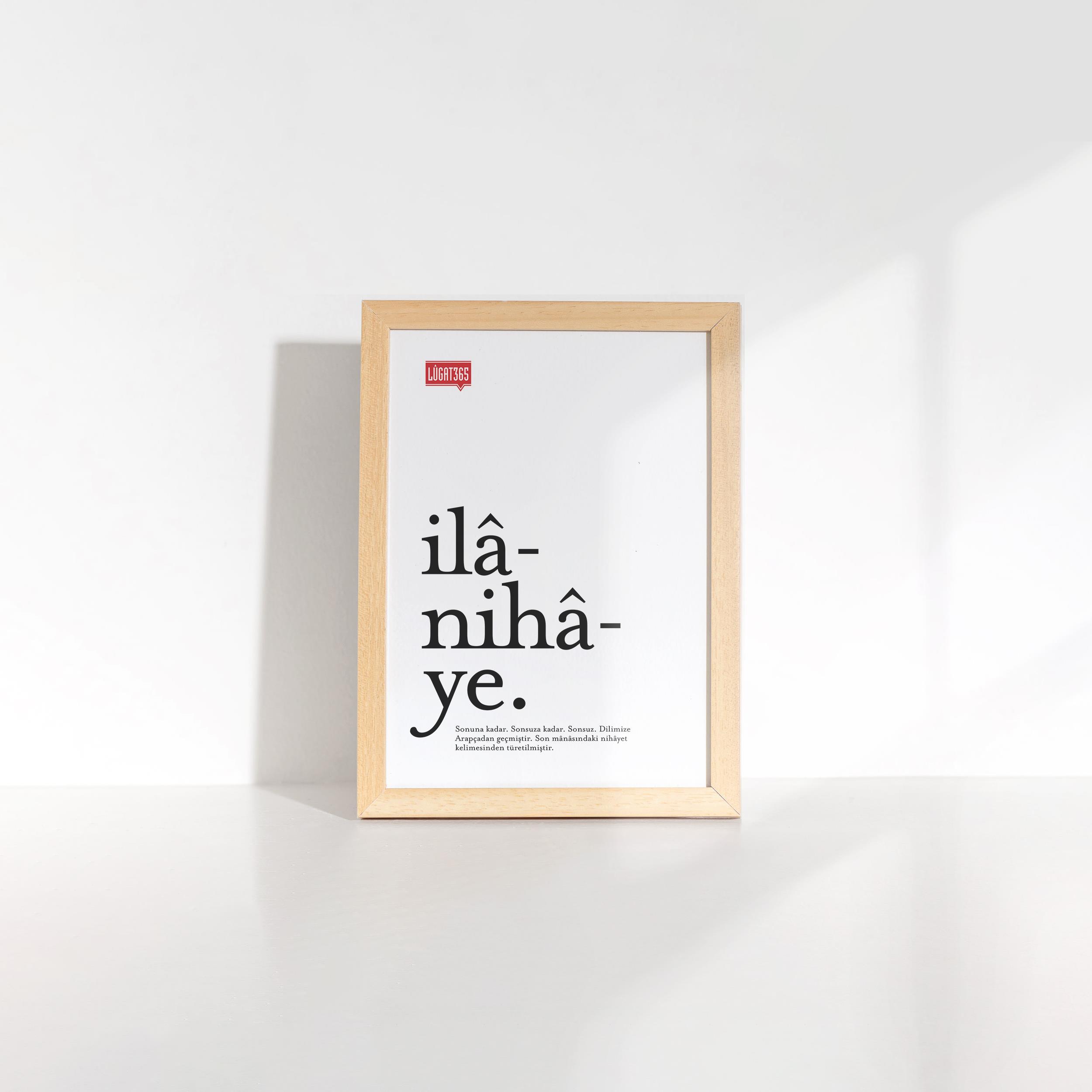 Lûgat365İlânihâye Çerçeveli Mini Poster