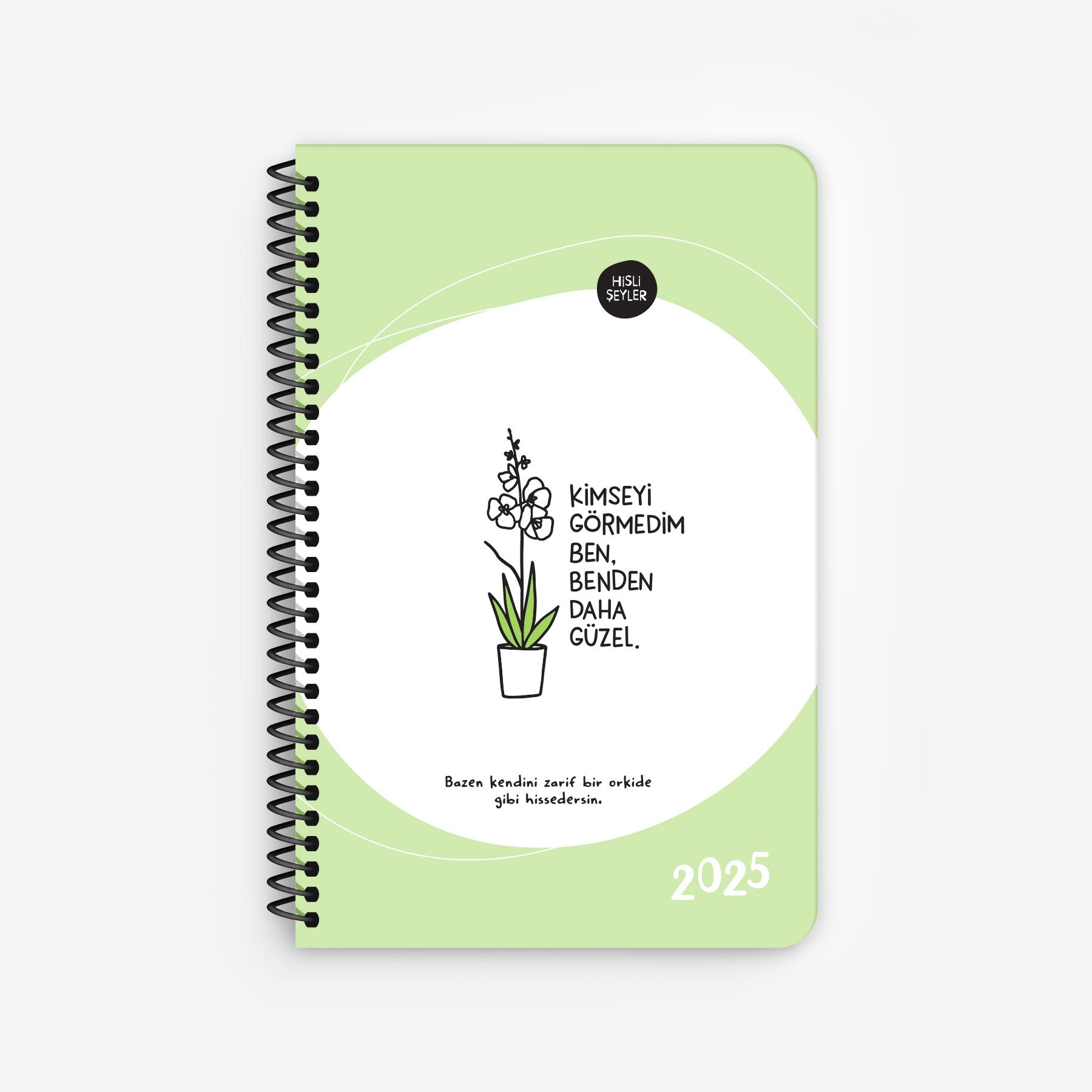 Hisli ŞeylerKimseyi Görmedim Ben 2025 Haftalık Ajanda