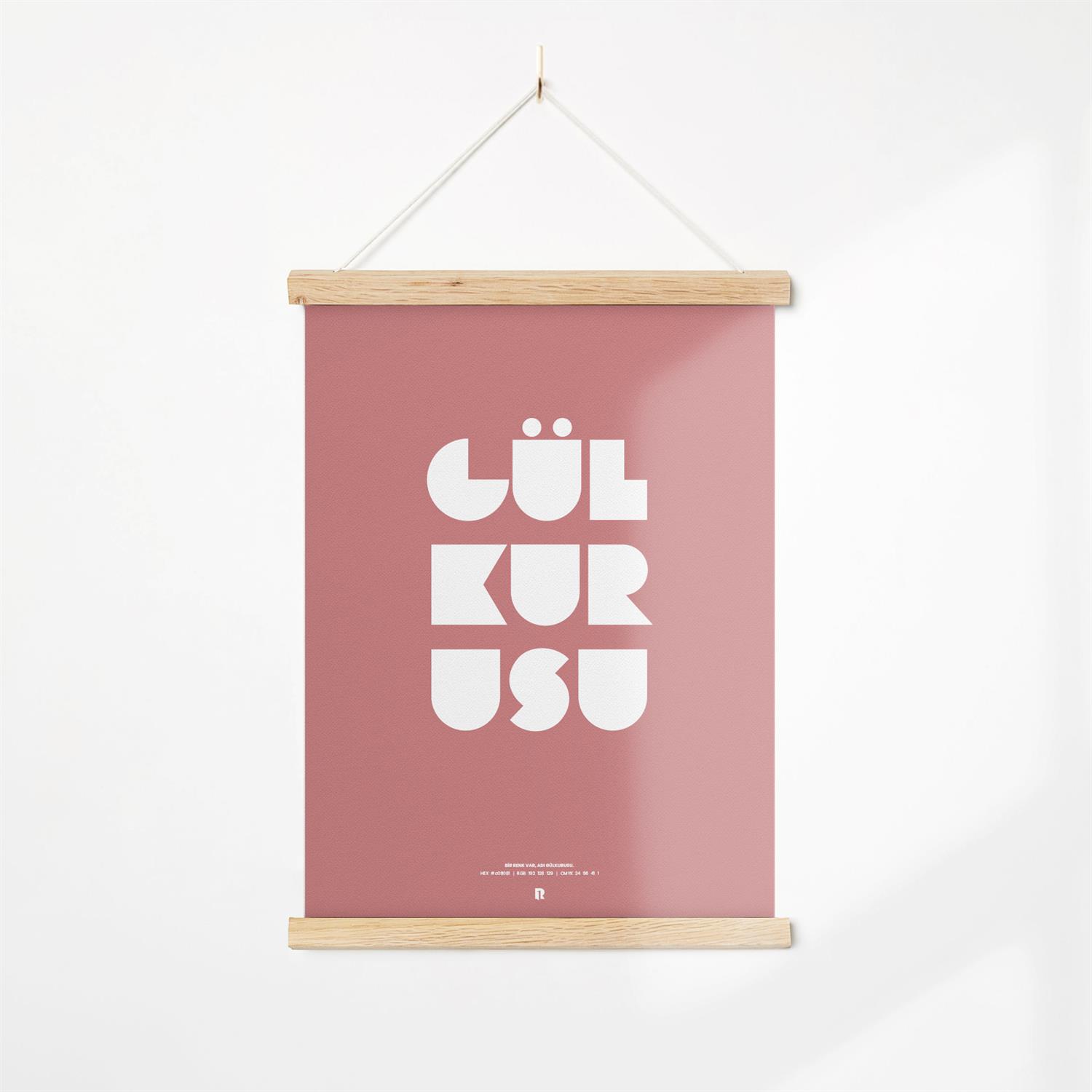 Bir Renk VarGülkurusu Askı Çerçeveli Kanvas Poster