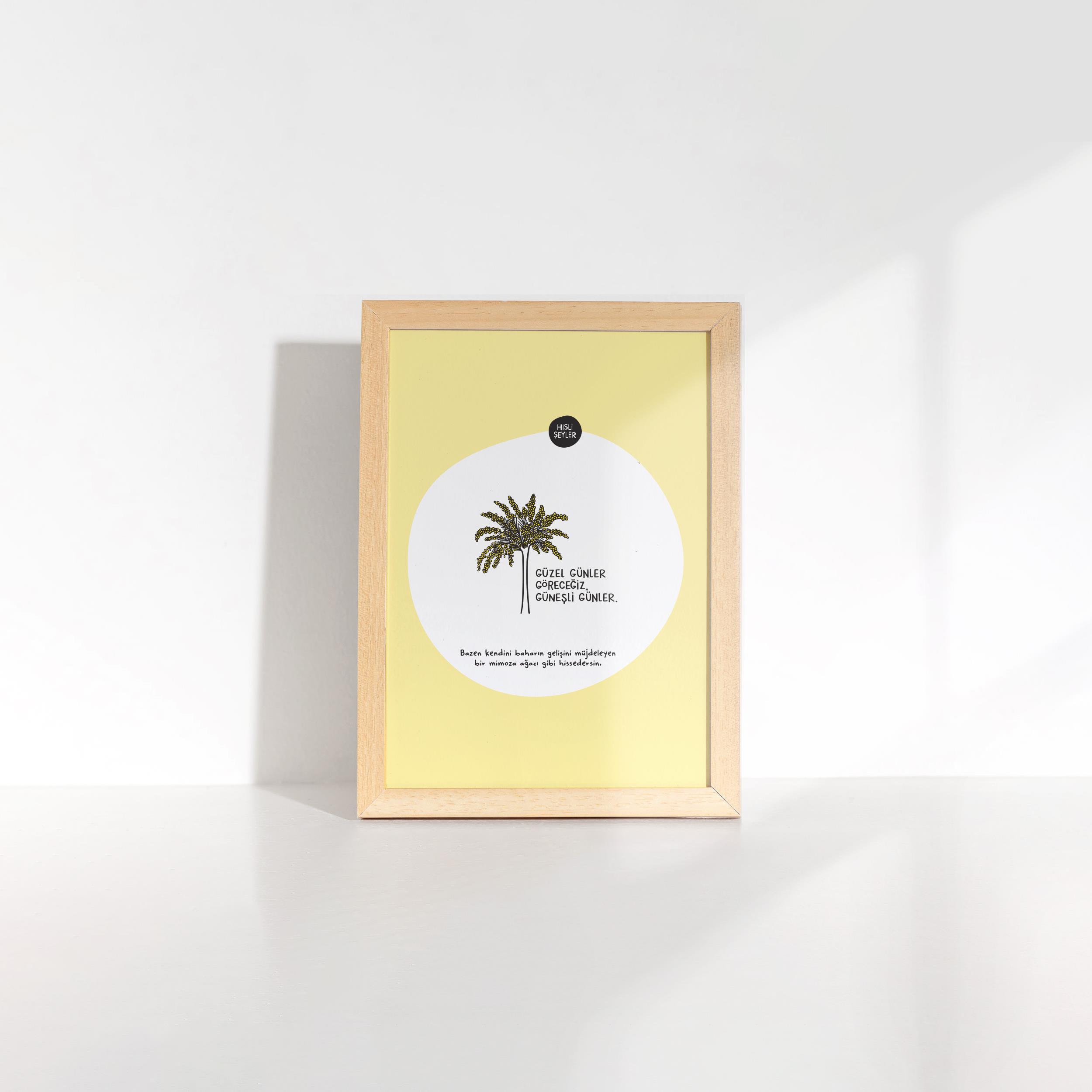 Hisli ŞeylerGüzel Günler Göreceğiz Çerçeveli Mini Poster