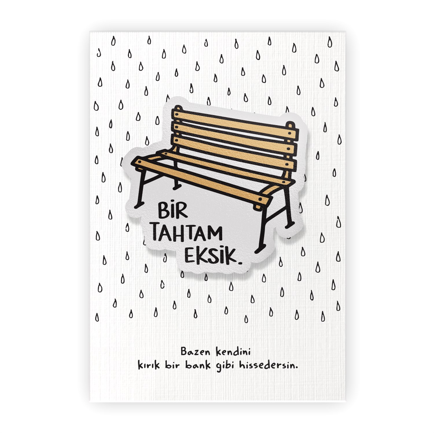Hisli ŞeylerBir Tahtam Eksik Pin Rozet