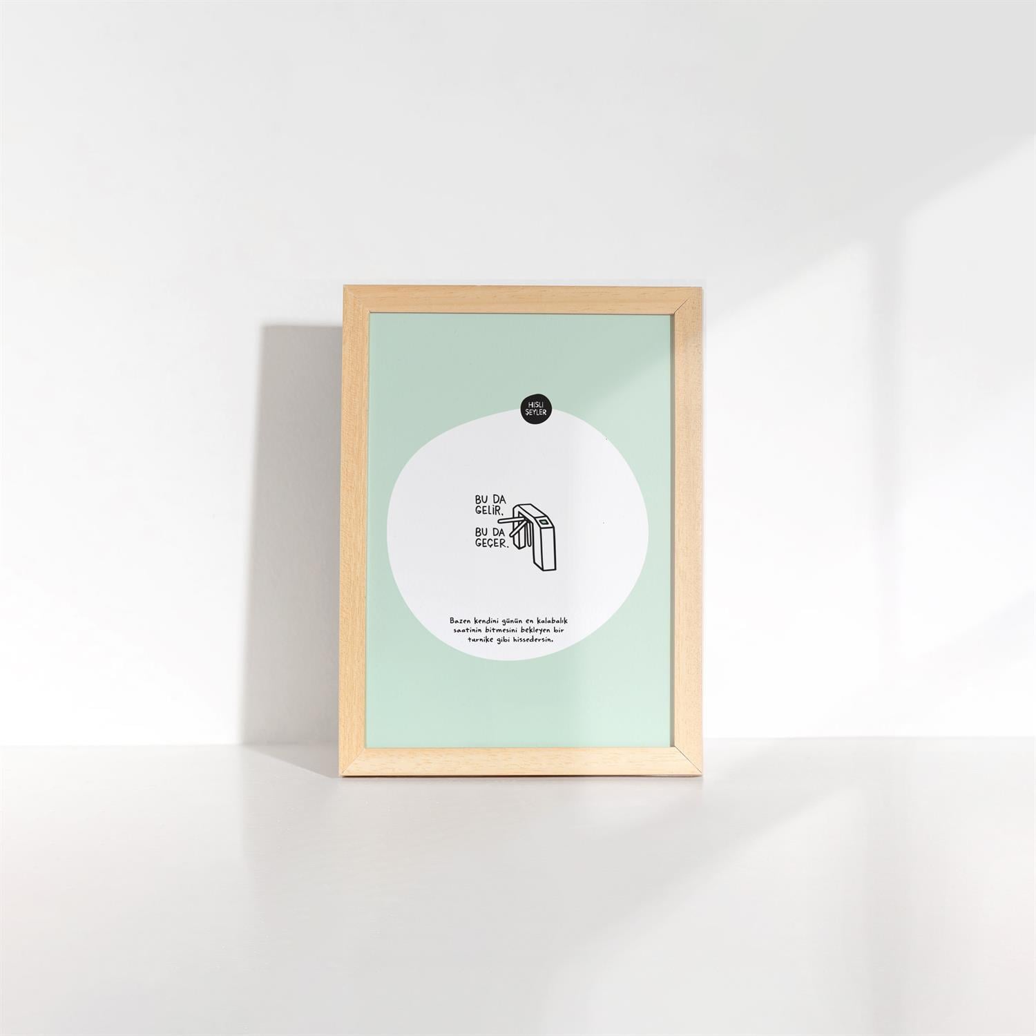 Hisli ŞeylerBu da Geçer Çerçeveli Mini Poster
