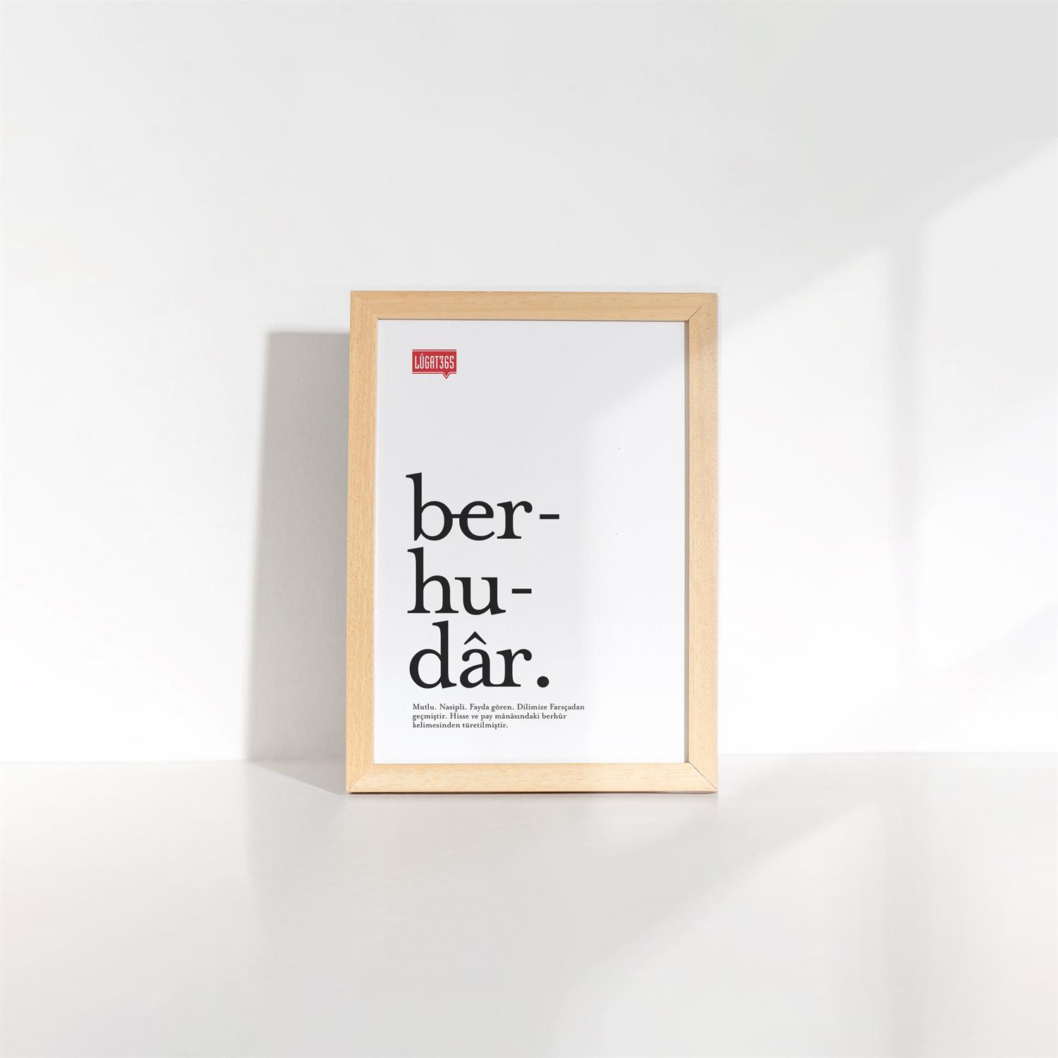 Lûgat365Berhudar Çerçeveli Mini Poster