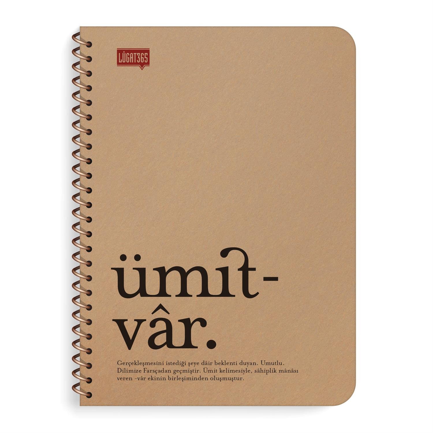 Lûgat365Ümitvâr Spiralli Defter 