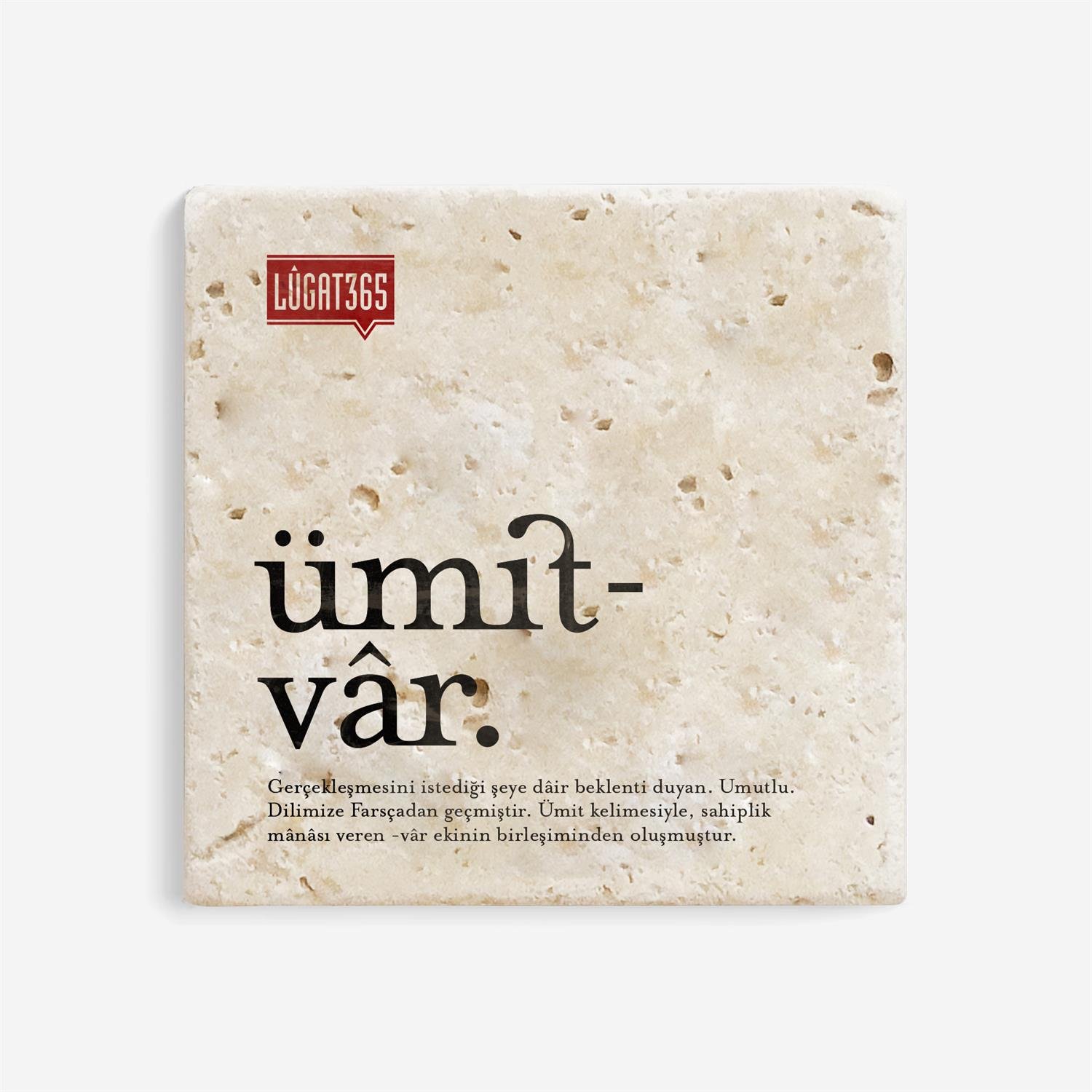 Lûgat365Ümitvâr Taş Bardak Altlığı