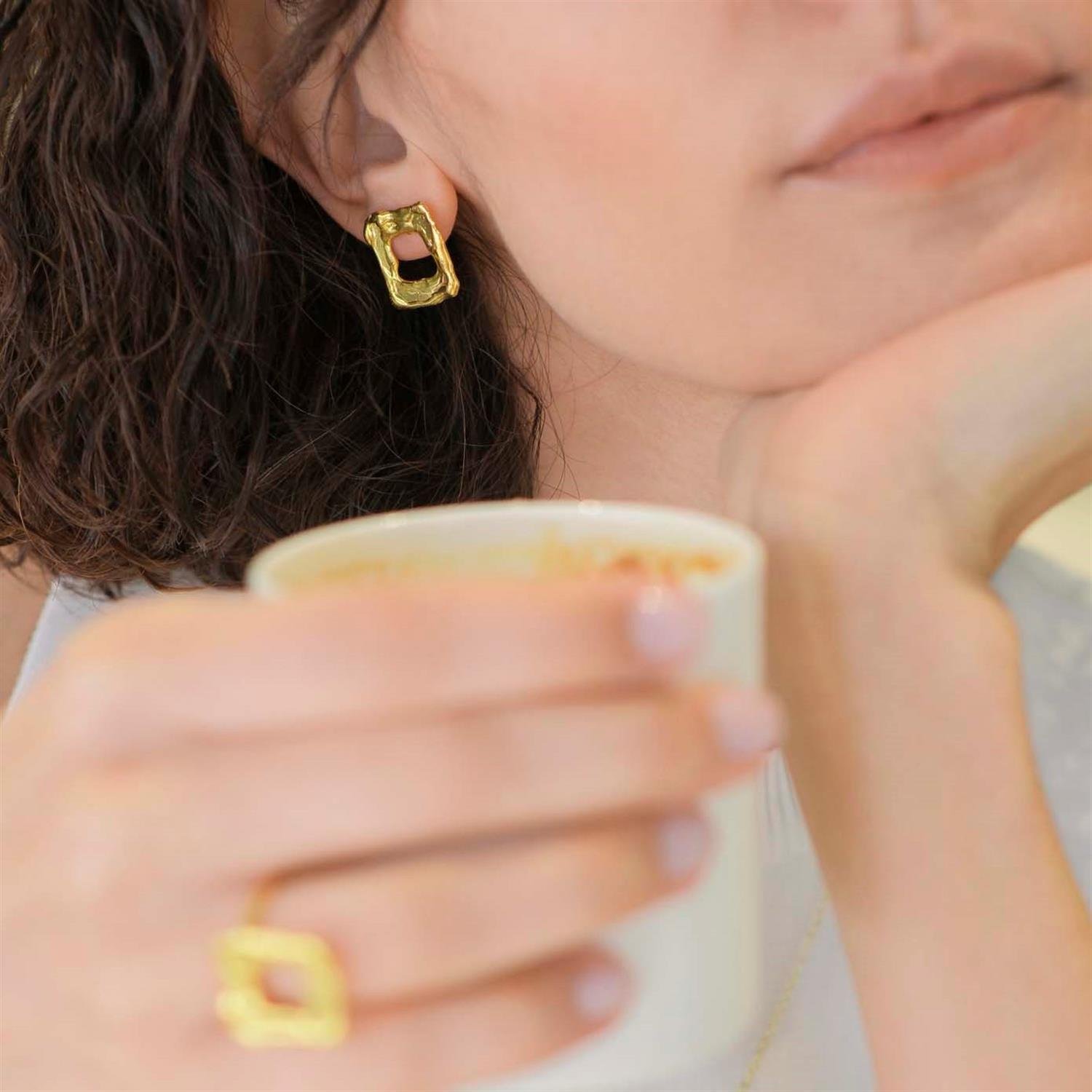 SevdiklerimizCansui | Kare Güneş Küpe