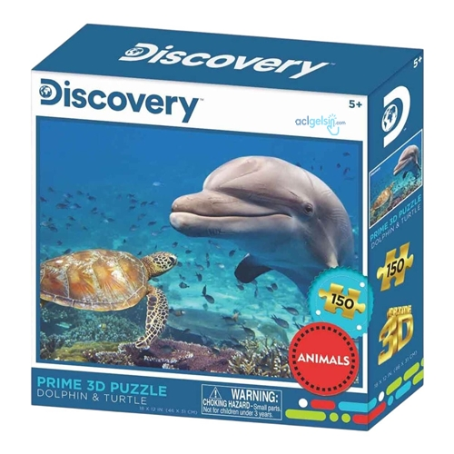150 Parça 3d Puzzle: Yunus Ve Kaplumbağa