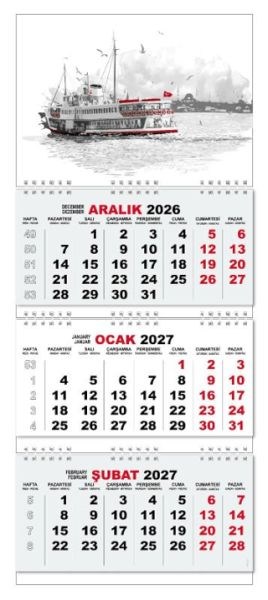 2027 Gemici Duvar Takvimi - Yolcu Gemisi