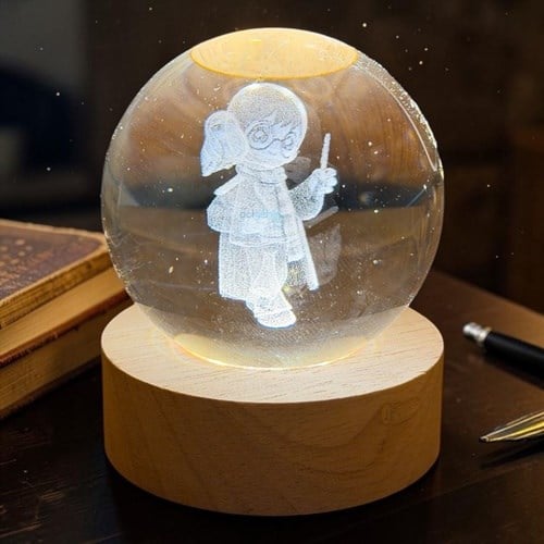 3d Harry Potter Işıklı Cam Küre 6 Cm