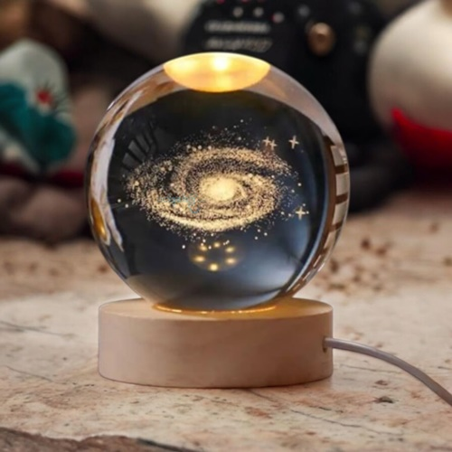 3d Samanyolu Işıklı Cam Küre 6 Cm