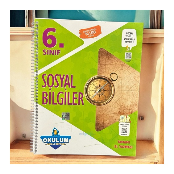 6.sınıf Sosyal Bilgiler Okulum Akıllı Defter Murat Yayınları