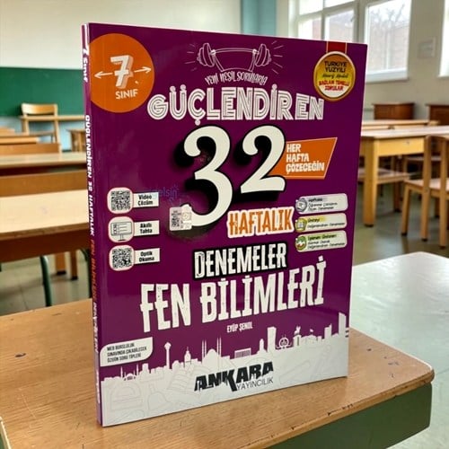 7. Sınıf Fen Bilimleri Güçlendiren 32 Haftalık Kazanım Denemeleri Ankara Yayıncılık