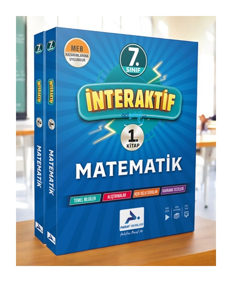 7. Sınıf İnteraktif Matematik Soru Bankası Paraf Yayınları