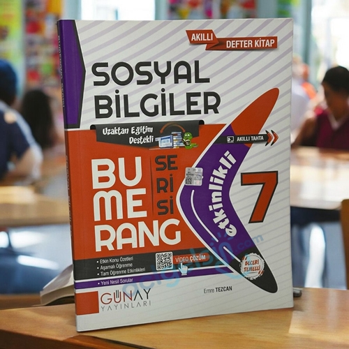 7. Sınıf Bumerang Sosyal Bilgiler Akıllı Defter Günay Yayınları