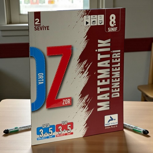 8. Sınıf Matematik Orta Zor Denemeleri Paraf Yayınları