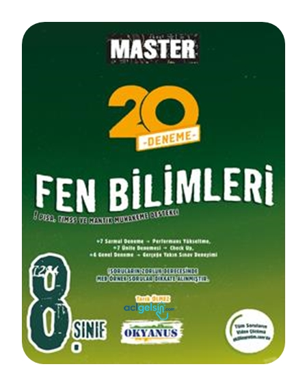 8.sınıf Master Fen Bilimleri Deneme Okyanus Yayınları