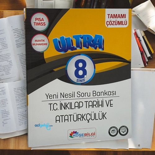 8.sınıf Ultra İnkılap Tarihi Çözümlü Soru Bankası Köşebilgi Yayınları