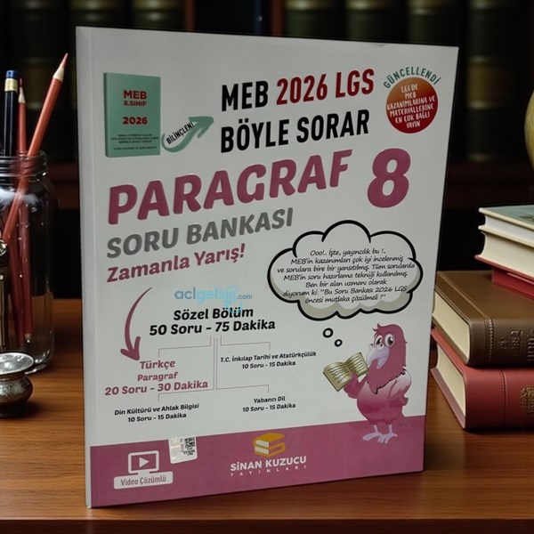 8.sınıf Meb Böyle Sorar Paragraf Soru Bankası Video Çözümlü Sinan Kuzucu Yayınları
