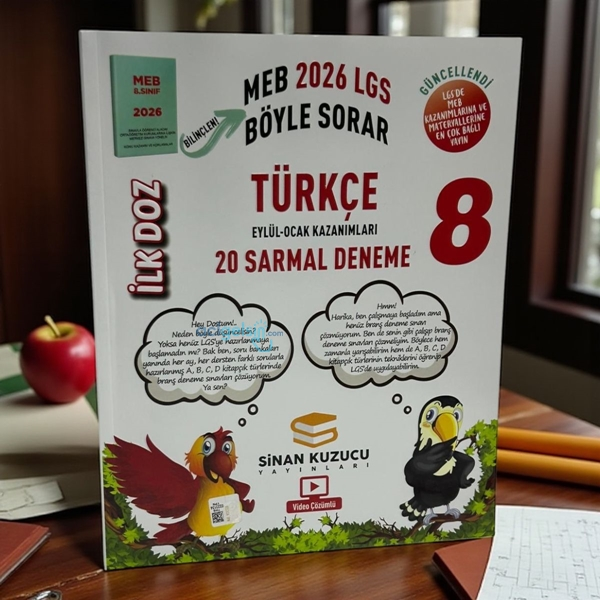 8.sınıf Türkçe İlk Doz 20 Sarmal Deneme Sinan Kuzucu Yayınları