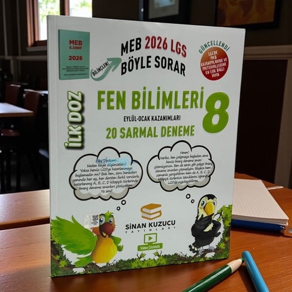 8.sınıf Fen Bilimleri İlk Doz 20 Sarmal Deneme Sinan Kuzucu Yayınları