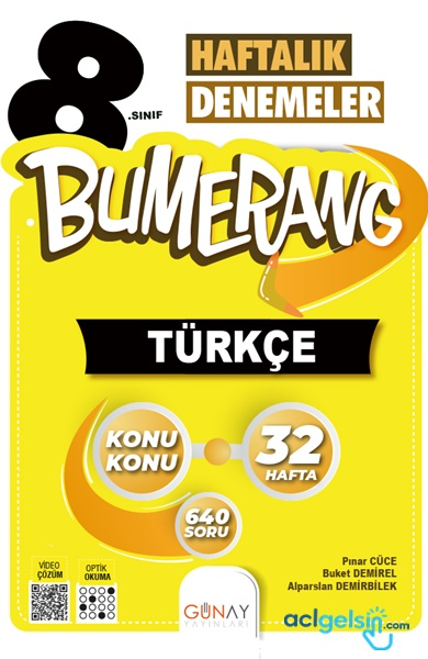 8. Sınıf Lgs Türkçe Bumerang 32 Haftalık Denemeler Günay Yayınları
