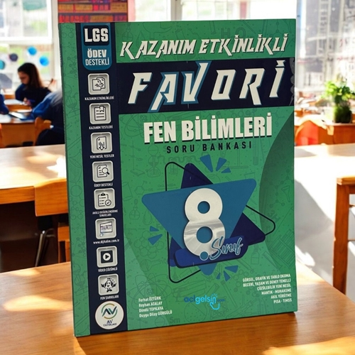 8. Sınıf Fen Bilimleri Favori Serisi Kazanım Etkinlikli Soru Bankası