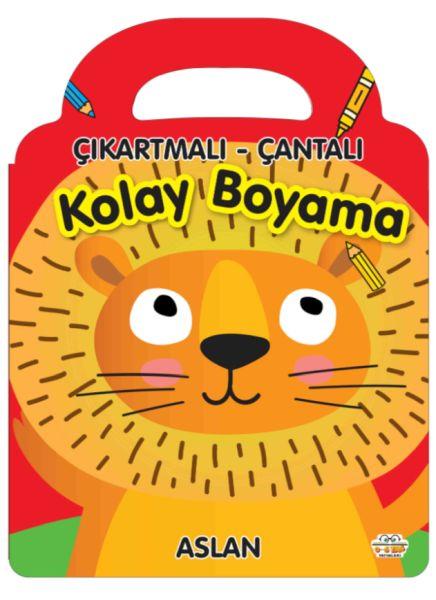 Aslan - Çıkartmalı-Çantalı Kolay Boyama