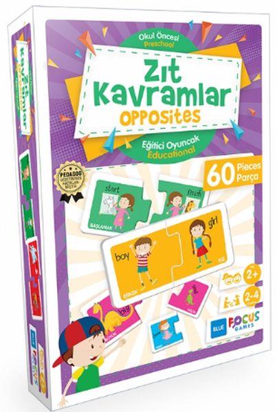 Blue Focus Zıt Kavramlar Opposites - Eğitici Oyunlar 60 Parça