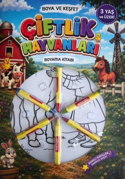 Boya Keşfet- Çiftlik Hayvanları Boyama Kitabı