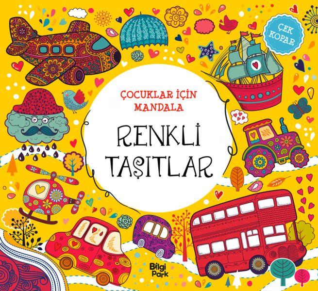 Çocuklar İçin Mandala - Renkli Taşıtlar