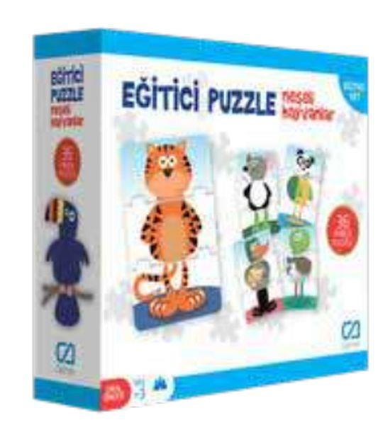 Eğitici Puzzle - Neşeli Hayvanlar