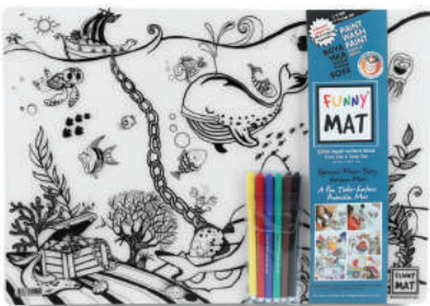 Funny Mat - Çiftlik Ve Derin Deniz 6'Lı Kalem Hediyeli 30 x 40 cm