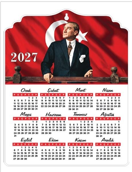İstikbal 2027 Ahşap Atatürk Duvar Takvimi