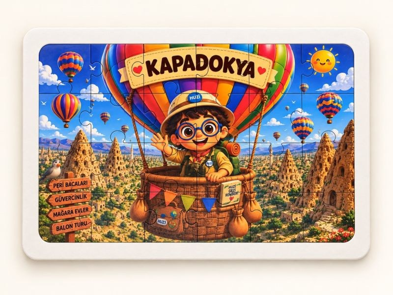 Kapadokya Huzi - 24 Parça Ahşap Puzzle
