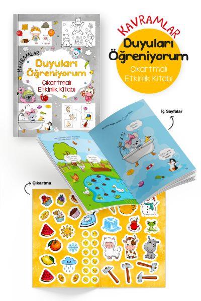 Kavramlar – Duyuları Öğreniyorum – Çıkartmalı Etkinlik Kitabı - 3 Yaş +