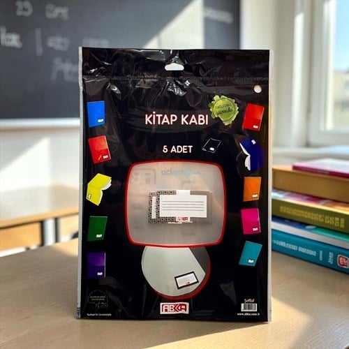 Abka Hazır Kitap Kabı Şeffaf 5 Li Etiketli