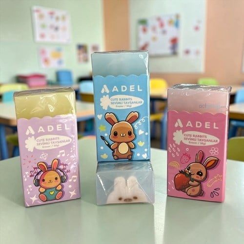 Adel Tavşan Silgi Pastel Renkler (tekli)