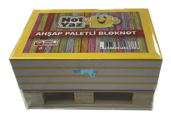 Ahşap Paletli Post-it Yapışkanlı Not Kağıdı 70x100 Mm