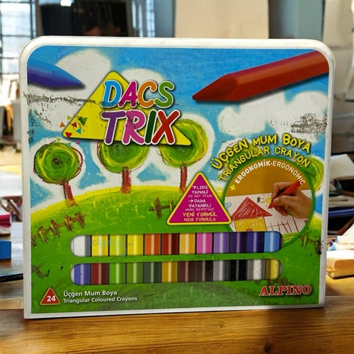 Alpino Dacs Trix Üçgen Mum Boya 24 Renk